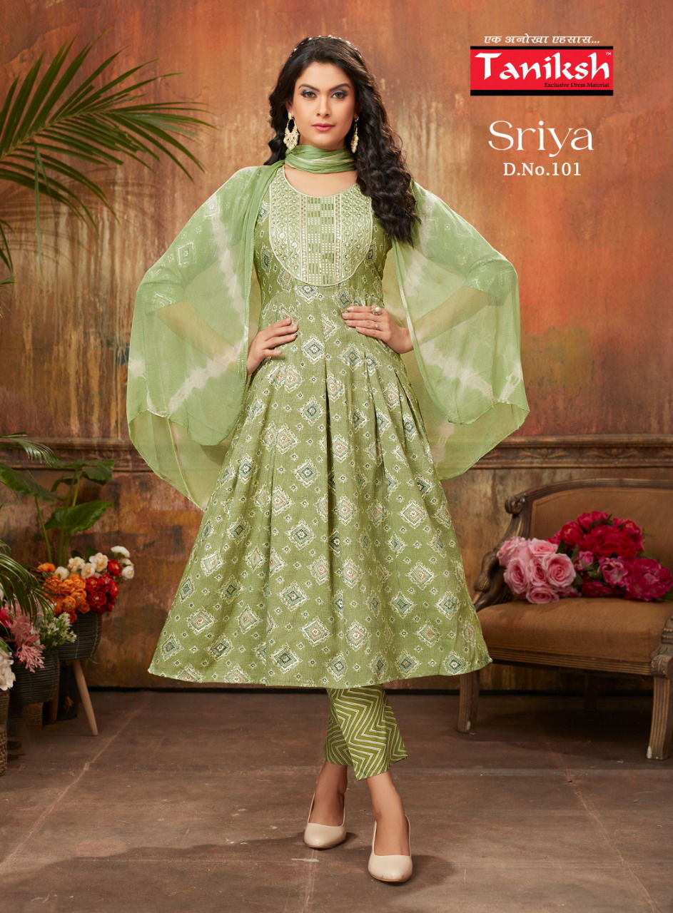 Taniksh Sriya Fancy Wear Wholesale Designer Readymade Suits Catalog